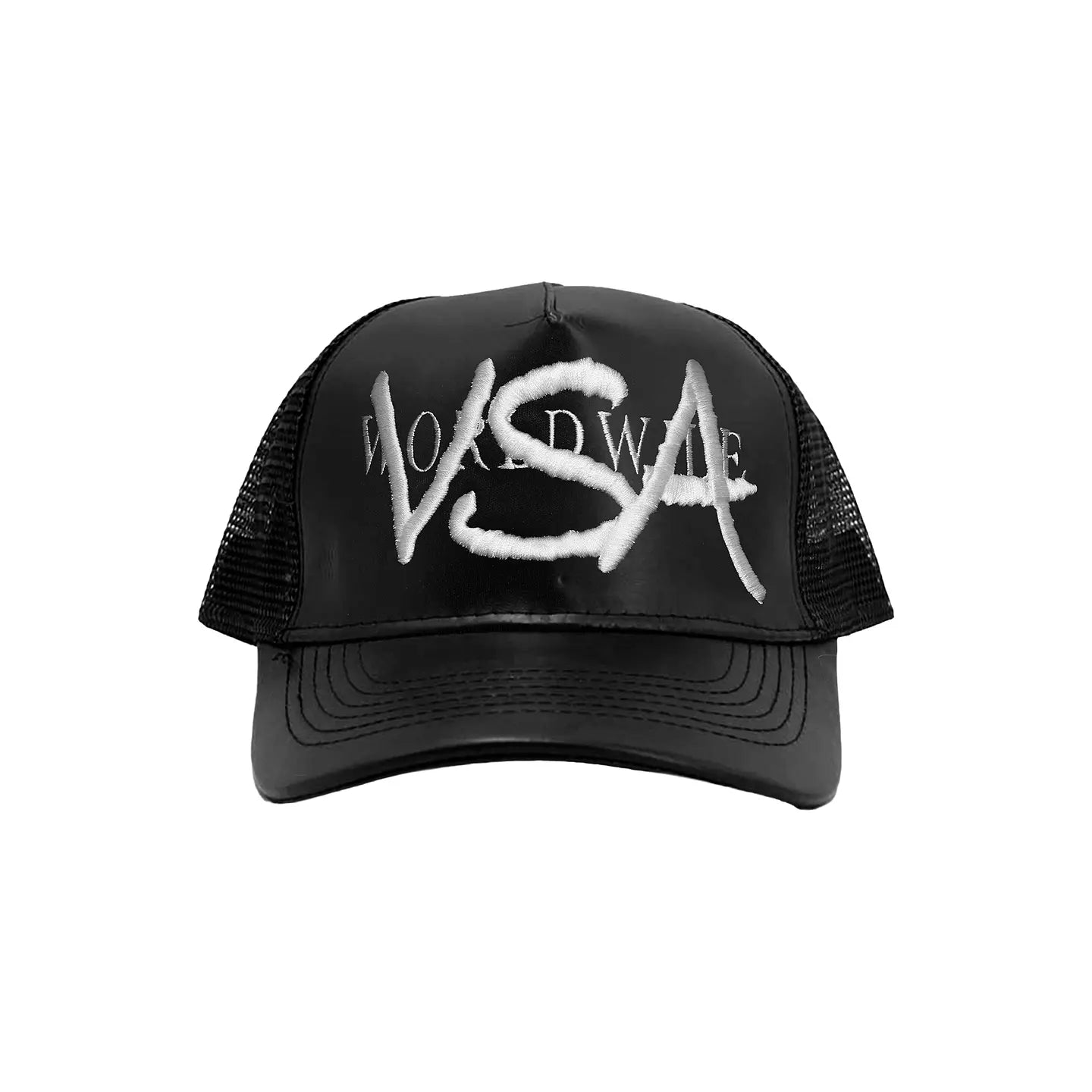 VSA Black Trasher Leather Cap